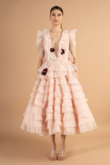 Plunge V Neck Midi Dress4861 video